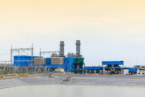 A natural gas power plant.