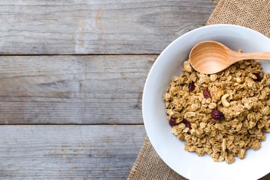 Cereal Bowl On Wood Table