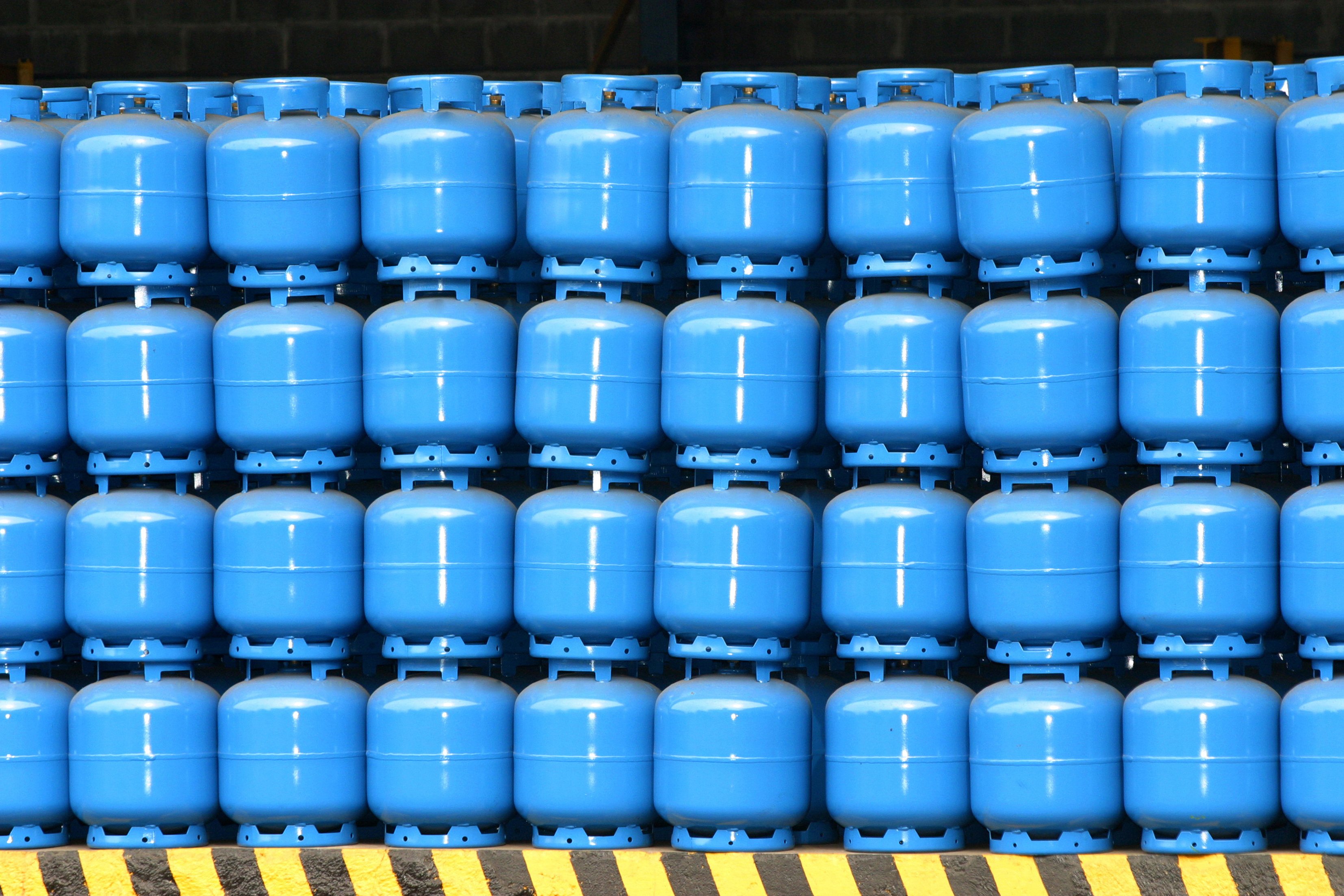 stacked propane tanks