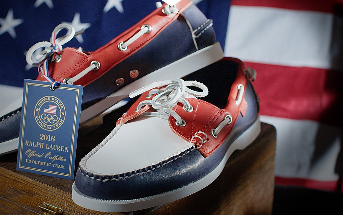 Ralph Lauren special edition Olympics shoes.