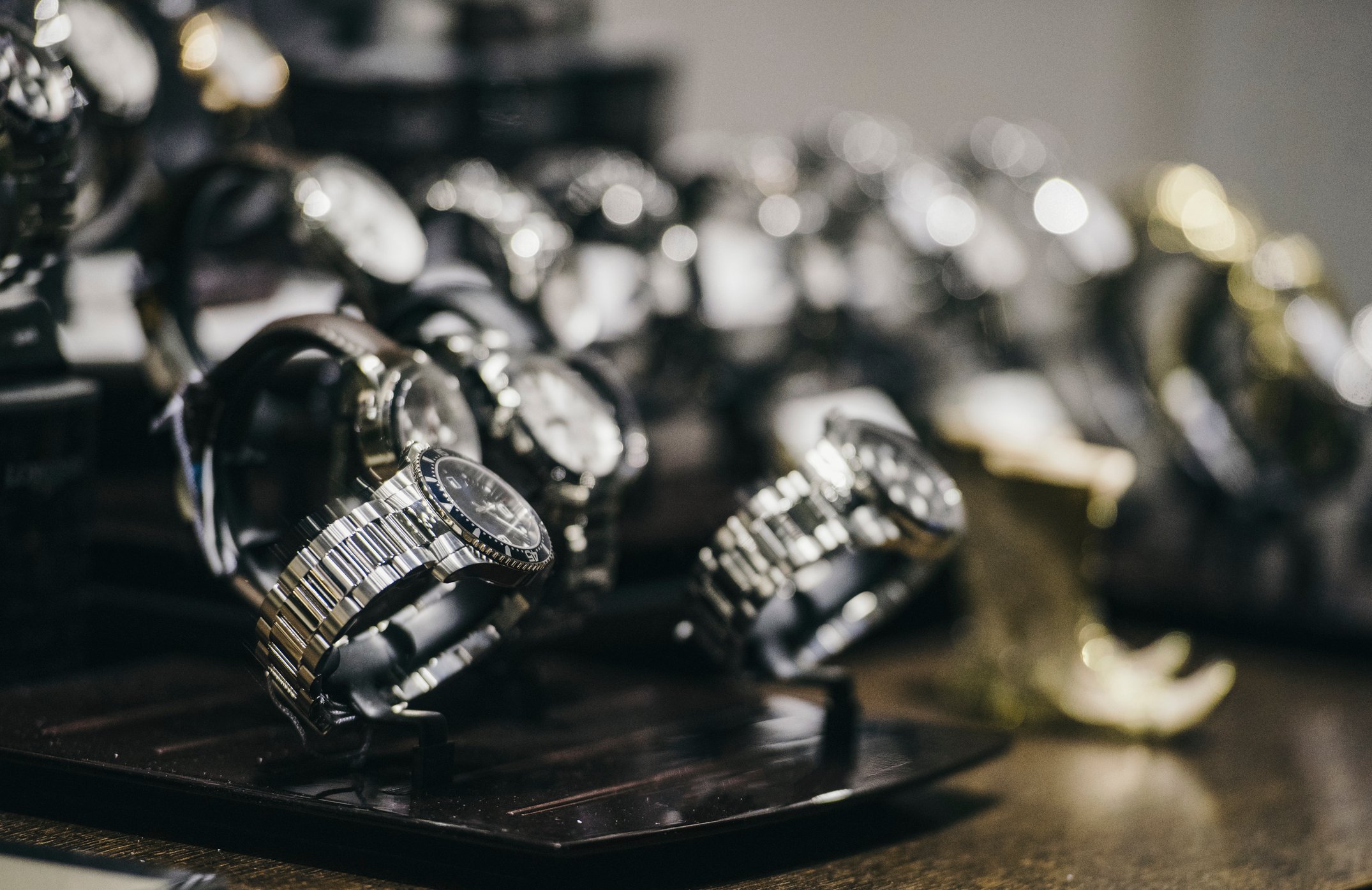 A display of men's watches