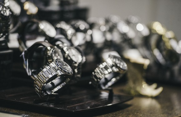 A display of men's watches