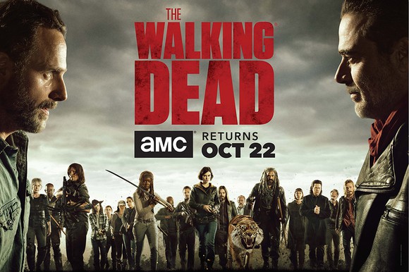 Rick and Negan face off in a season 8 promo photo for The Walking Dead