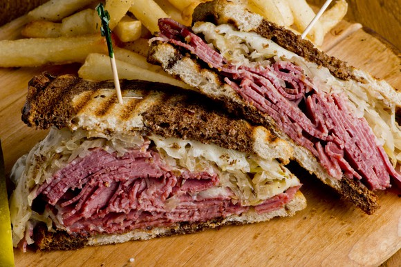 A pastrami sandwich. 