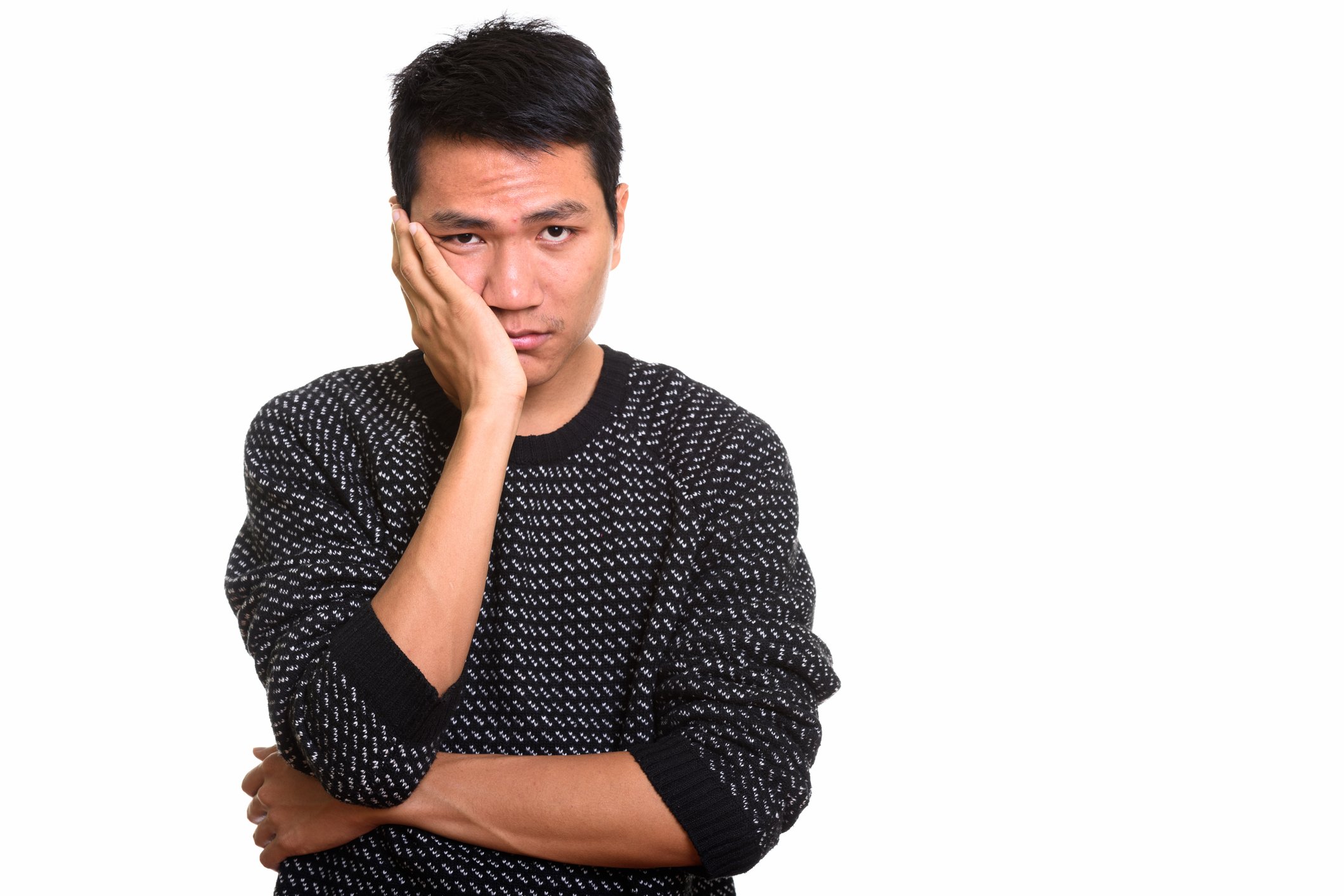 Stressed-out younger male