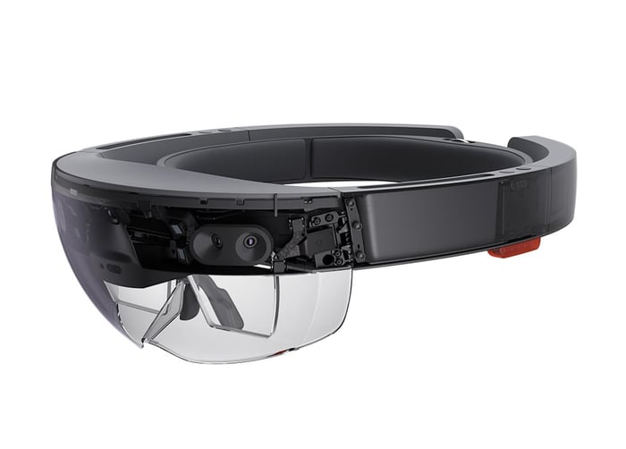 The Microsoft HoloLens mixed reality headset.