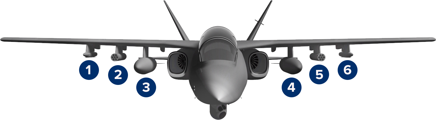 Textron Scorpion Jet with numbered pylons