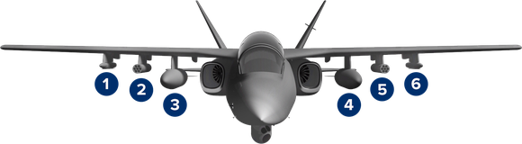 Textron Scorpion Jet with numbered pylons