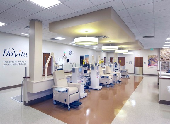 DaVita dialysis center with dialysis machines