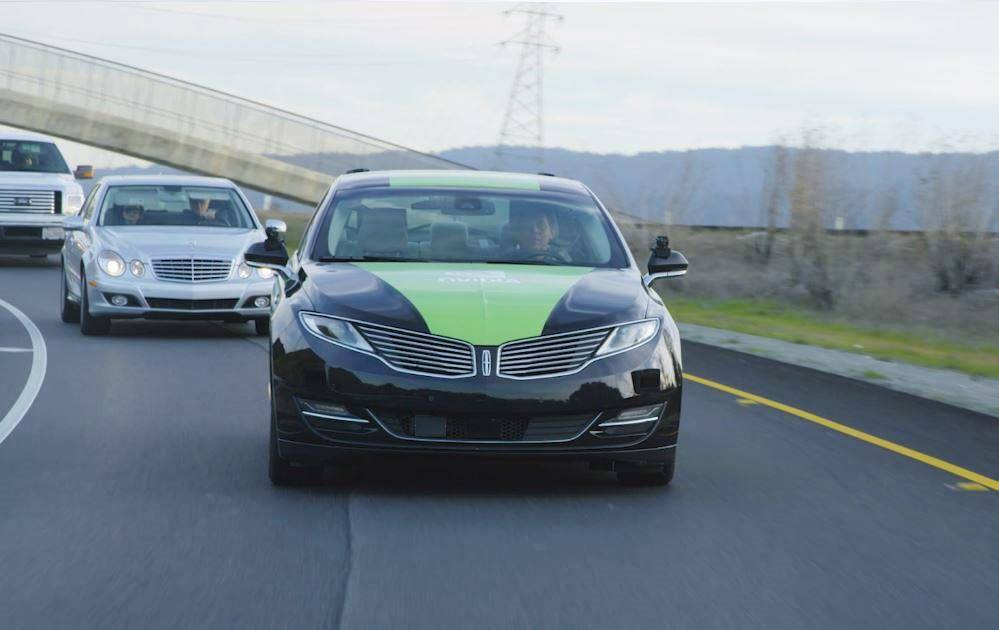 An NVIDIA self-driving car.