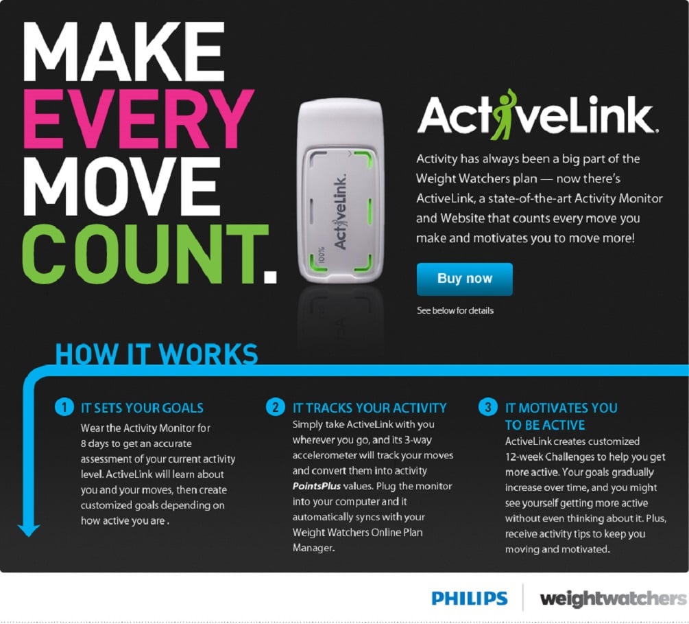 ActiveLink tracking device from Weight Watchers.