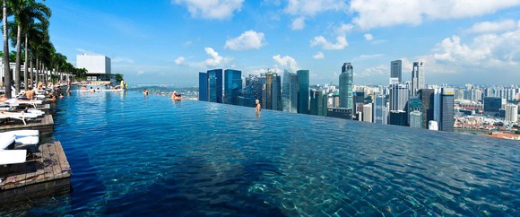 The Infinity Pool atop the Marina Bay Sands, Singapore.