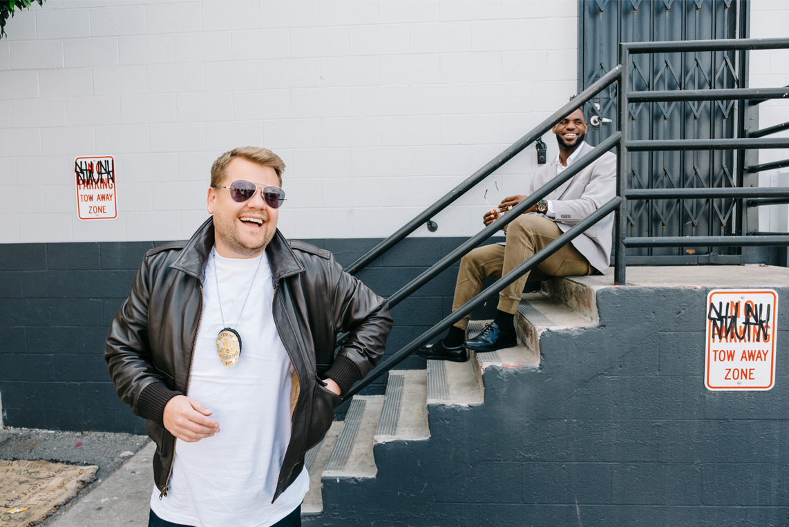 James Corden and LeBron James in Carpool Karaoke: The Series.
