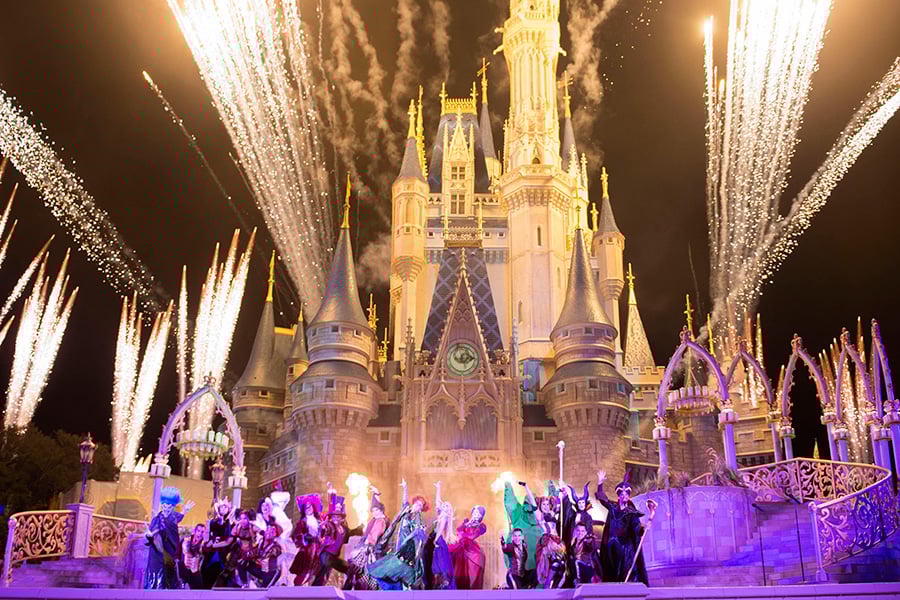 Magic Kingdom's Halloween-themed fireworks show.