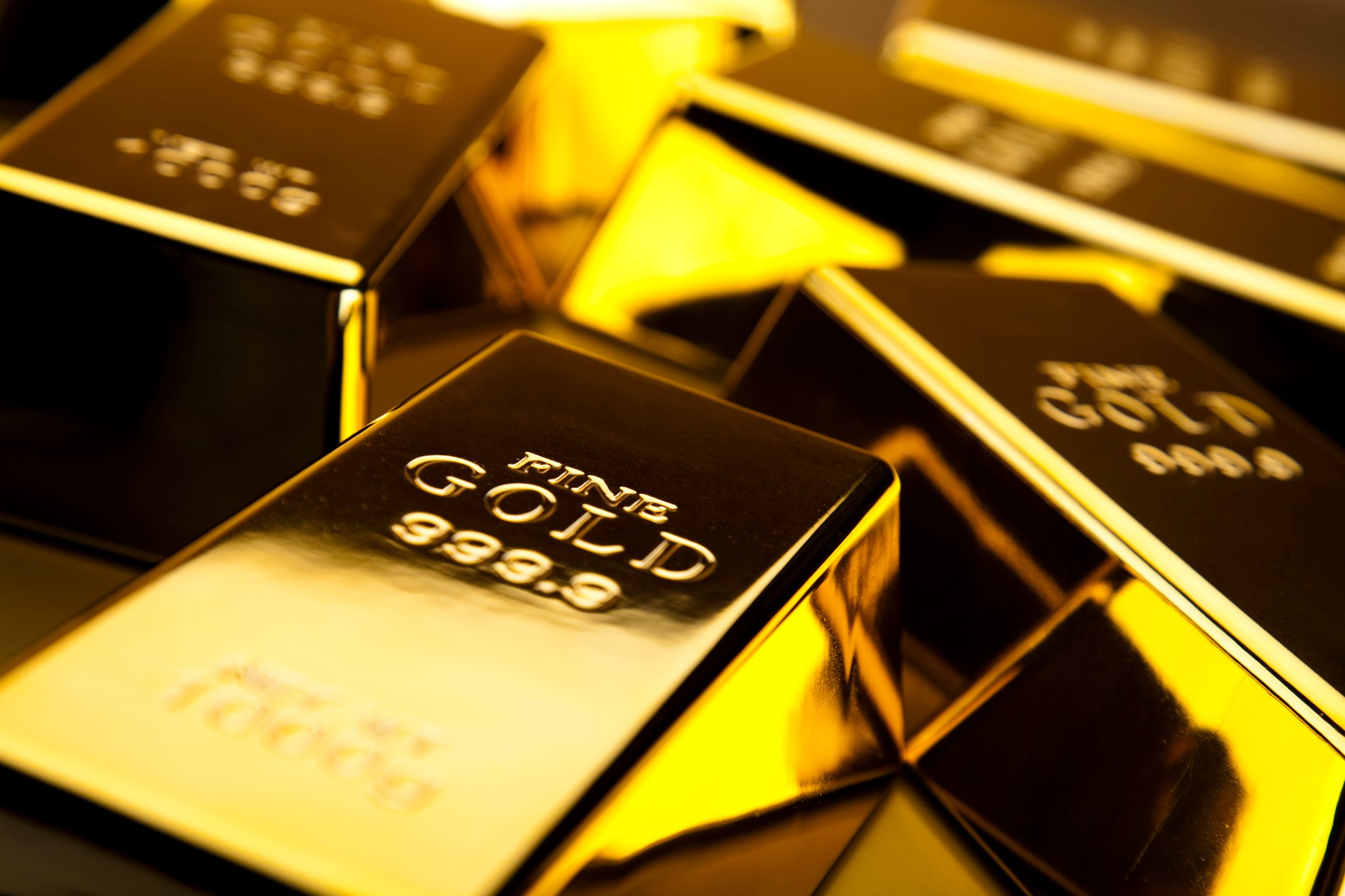 A pile of gold bars.
