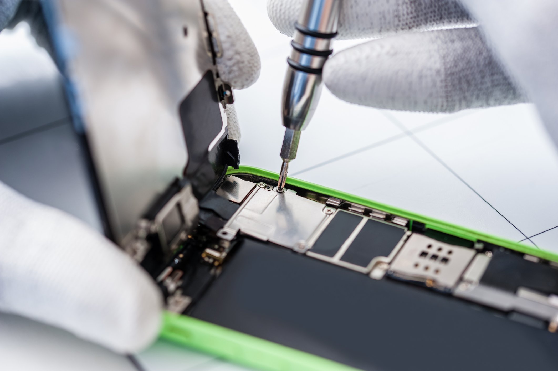 Repairing a cell phone.