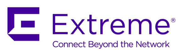 Extreme Networks' logo, purple on white.