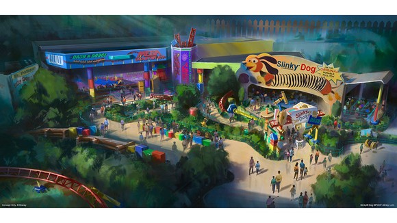 Concept art for Toy Story Land.