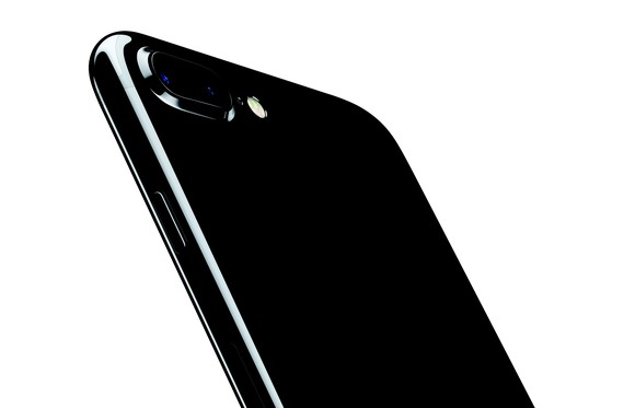 A jet black iPhone 7