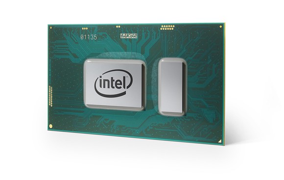An Intel eighth-generation Core chip.