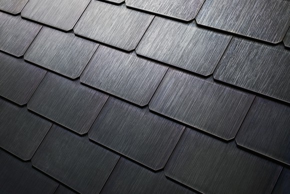 Tesla Textured solar glass tiles.