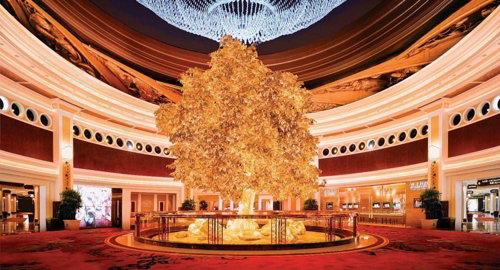 The interior of the Wynn Macau.