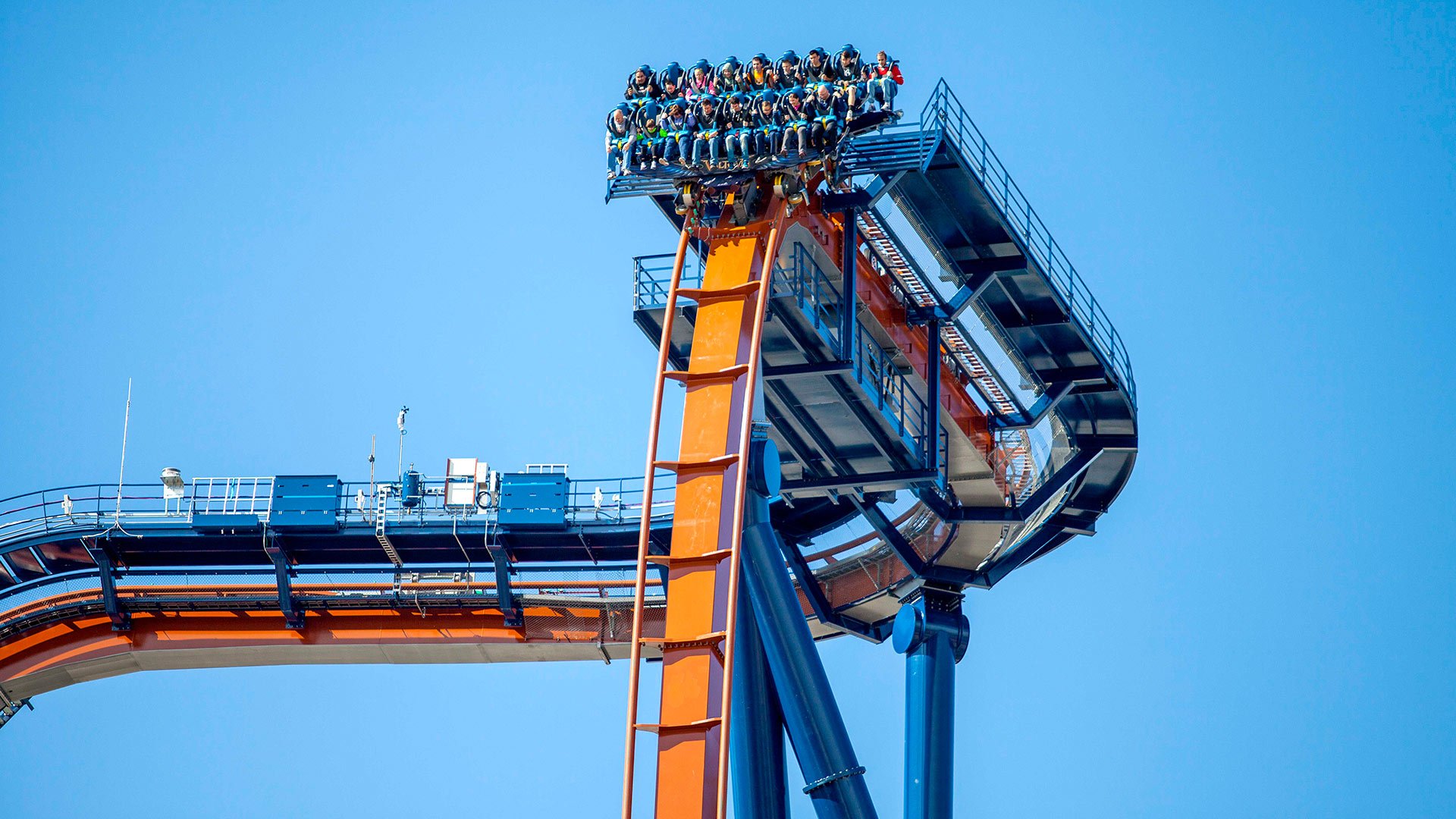 A roller coaster at Cedar Point in Ohio.