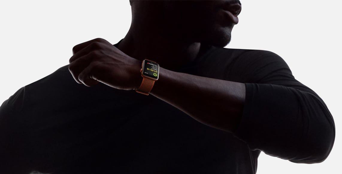 Person wearing Apple Watch Series 3