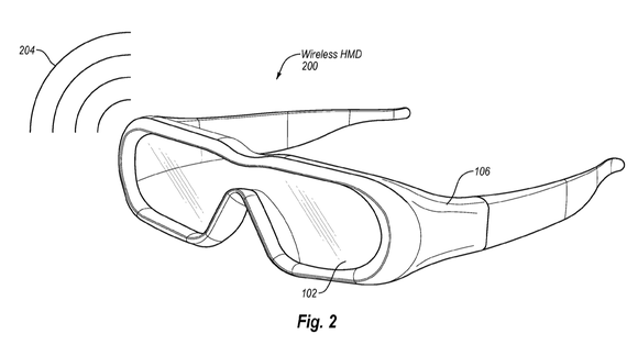 Patent illustration of smart glasses