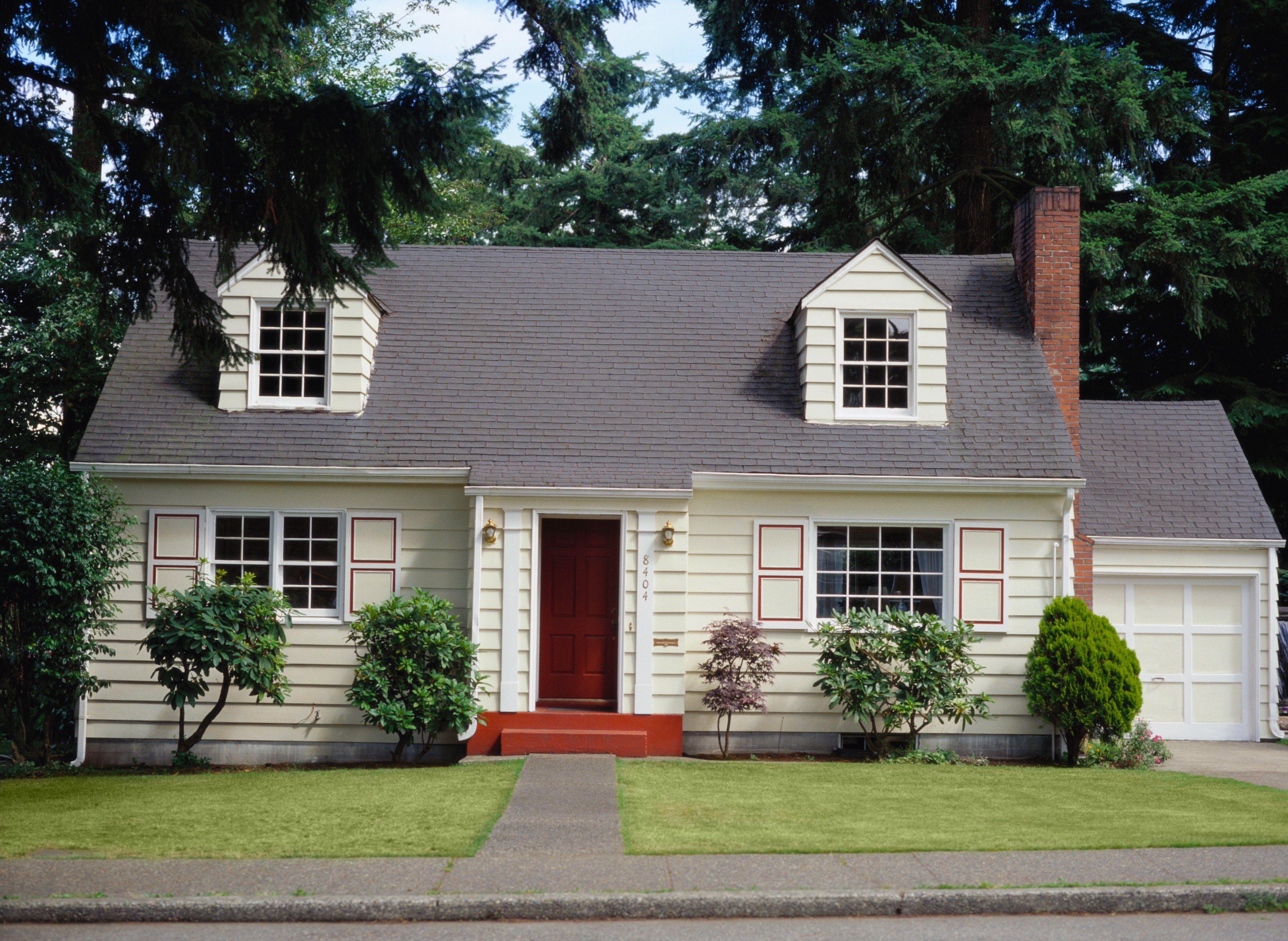 Small two-story home on quiet residential street