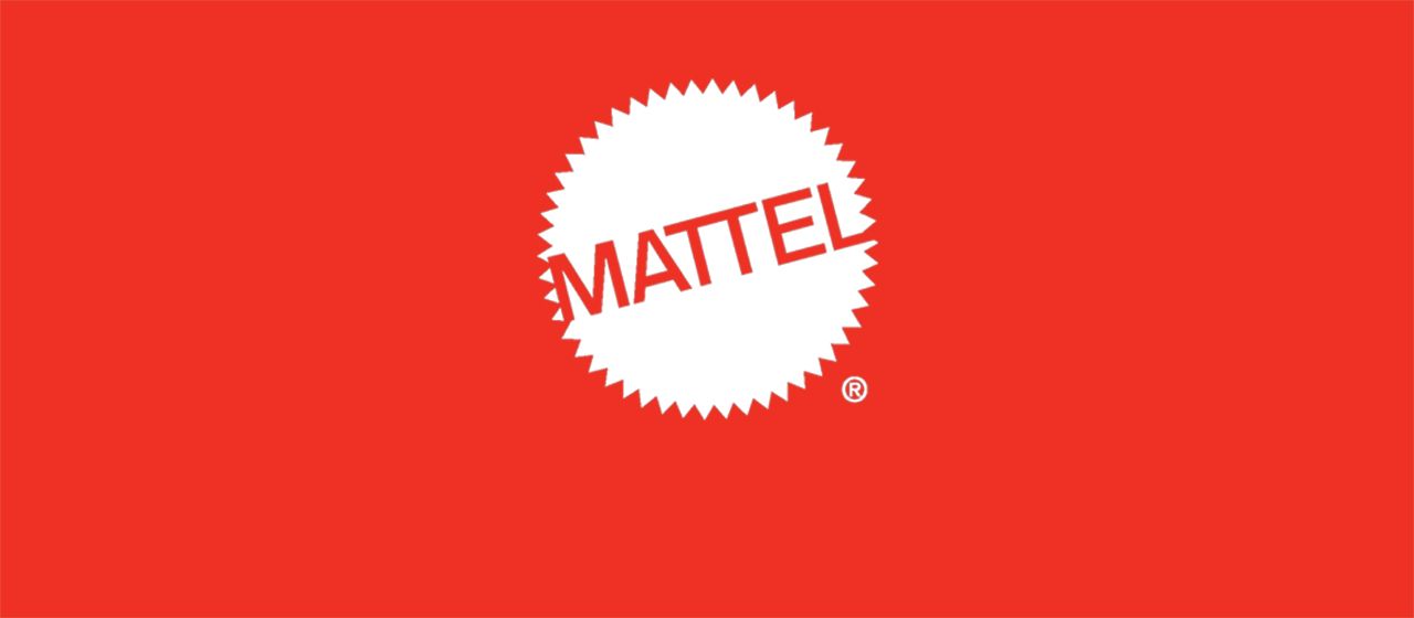 The Mattel logo on a red background.