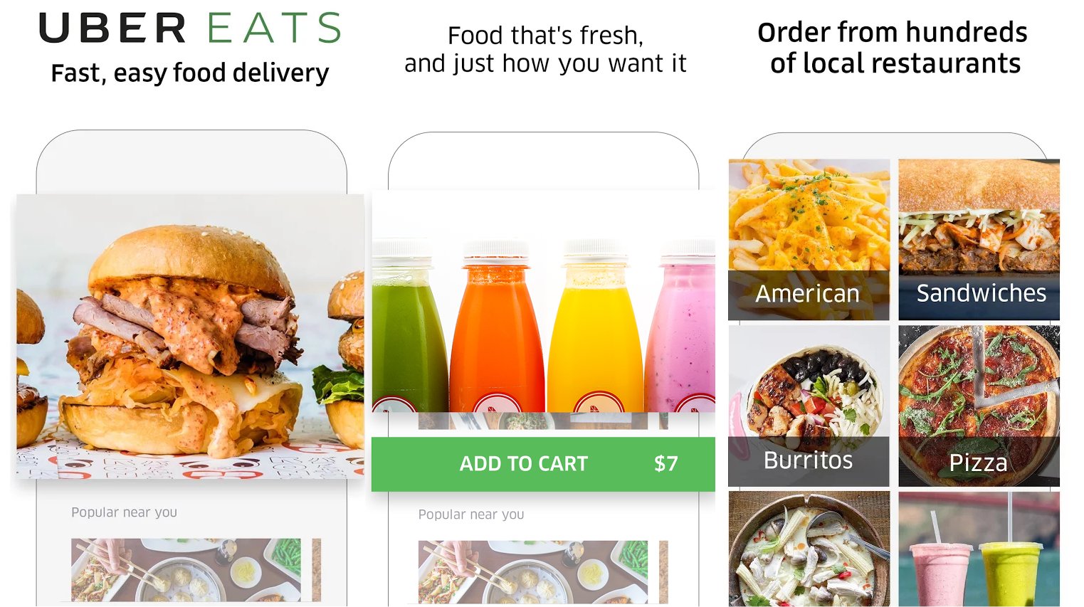 UberEATS' mobile app.