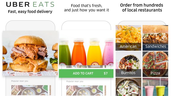 UberEATS' mobile app.