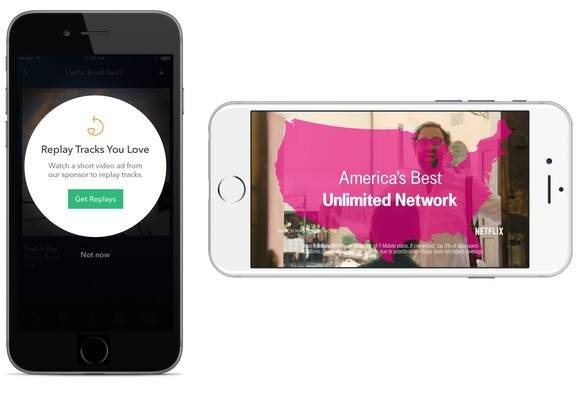Pandora video plus advertising screenshot