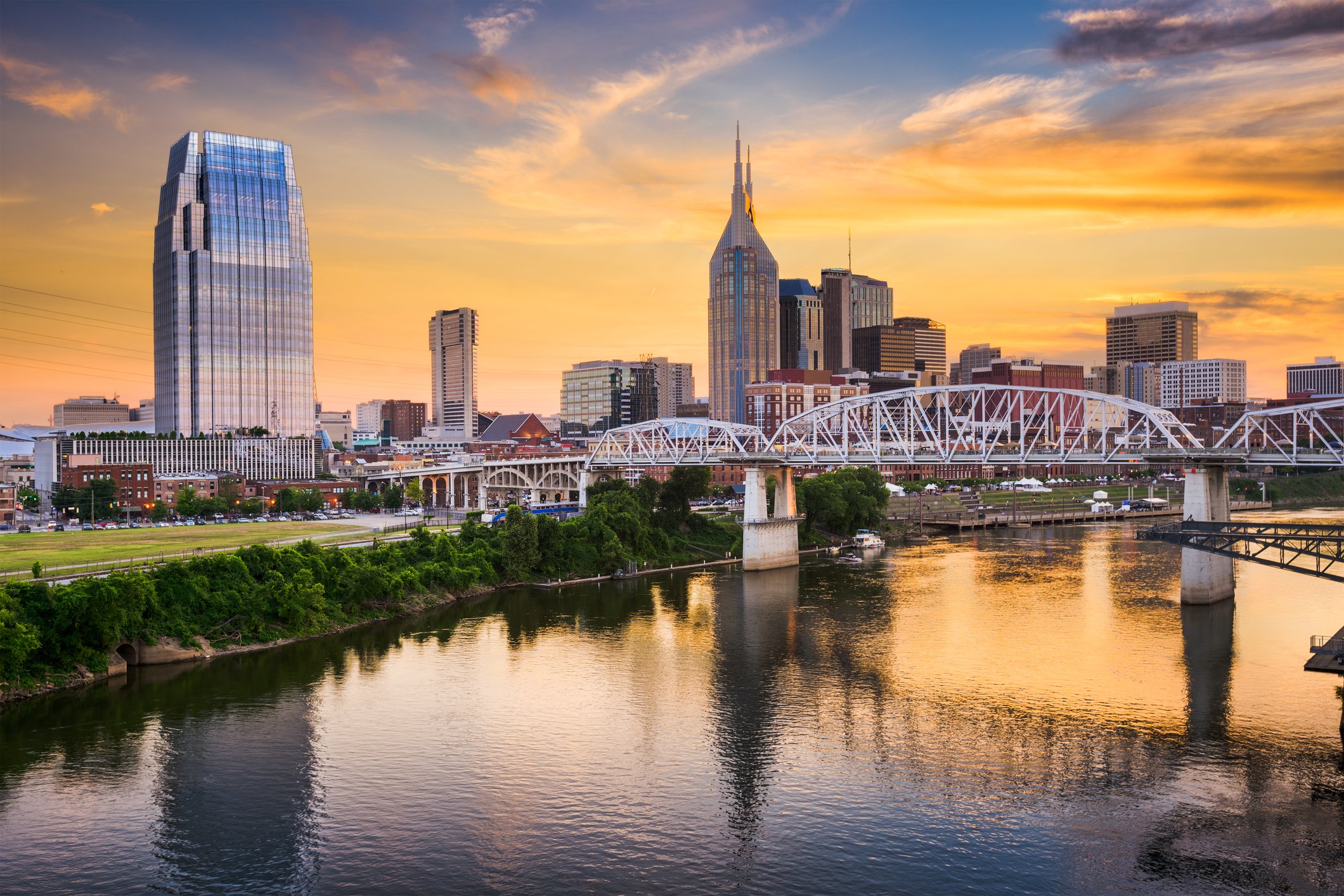 The downtown Nashville skyline.