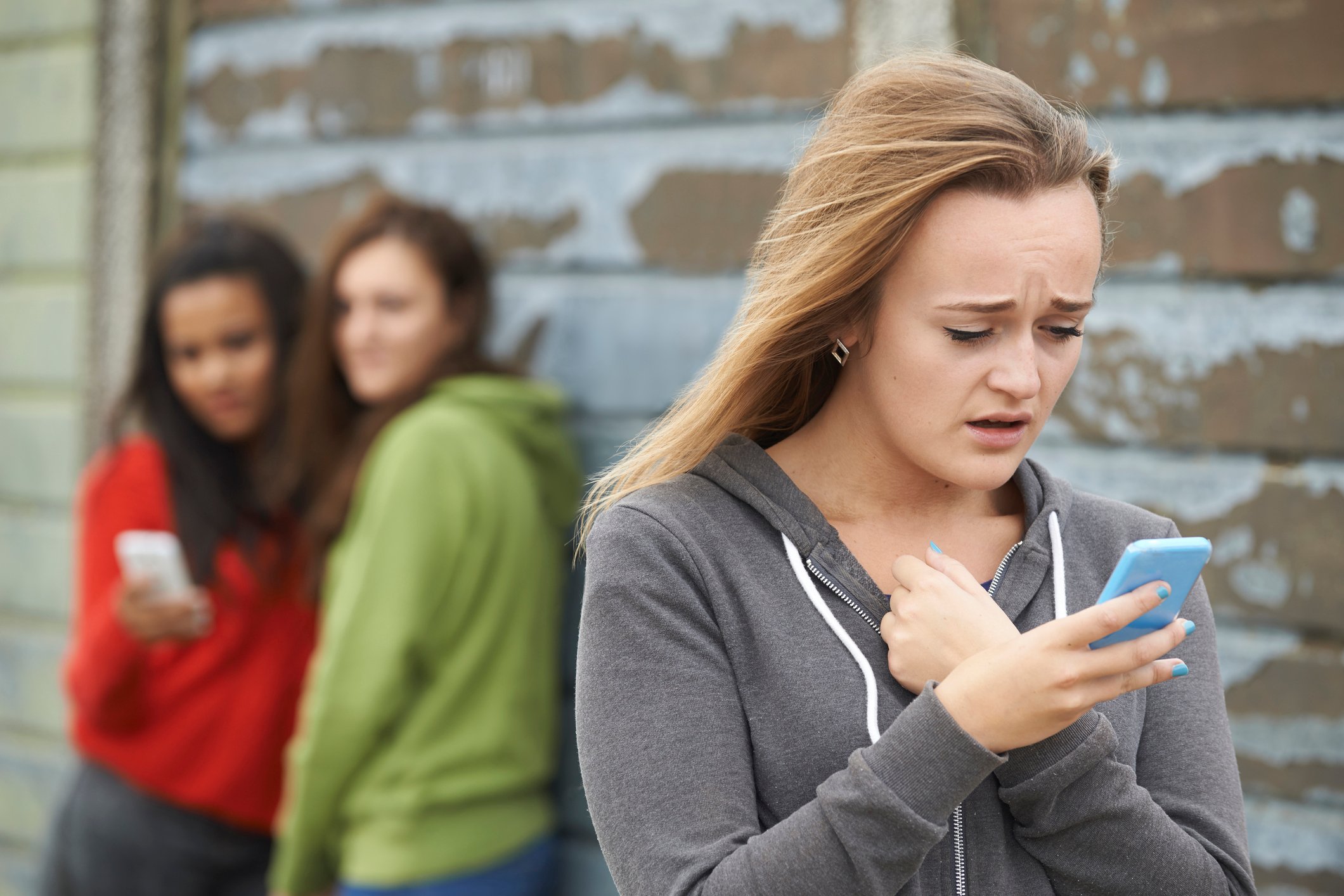 A teenage girl responds to being cyber-bullied.