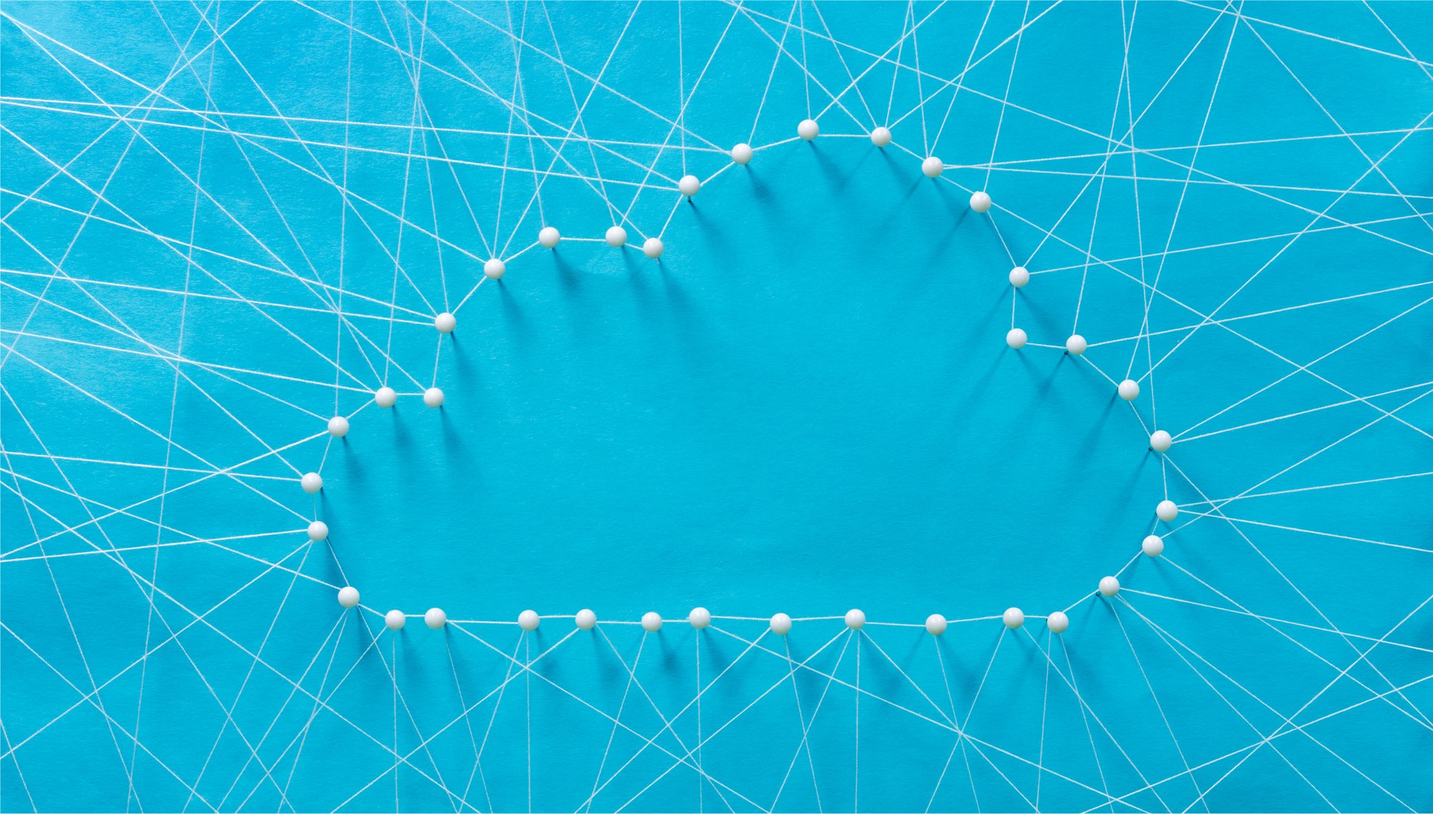 A graphical representation of cloud computing.