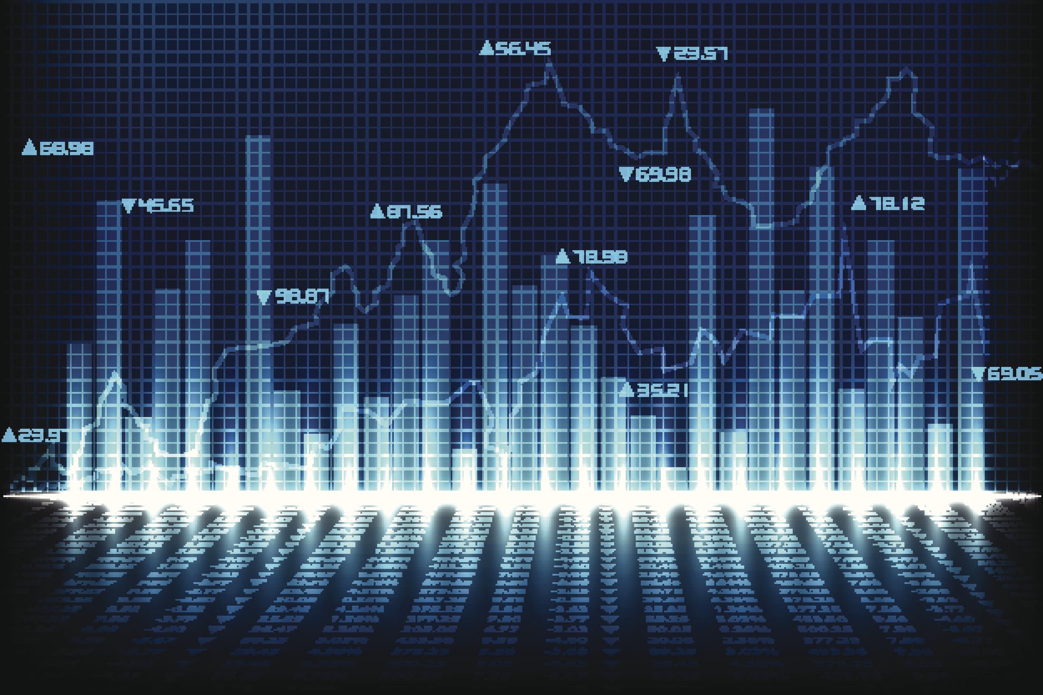 Grayscale stock chart