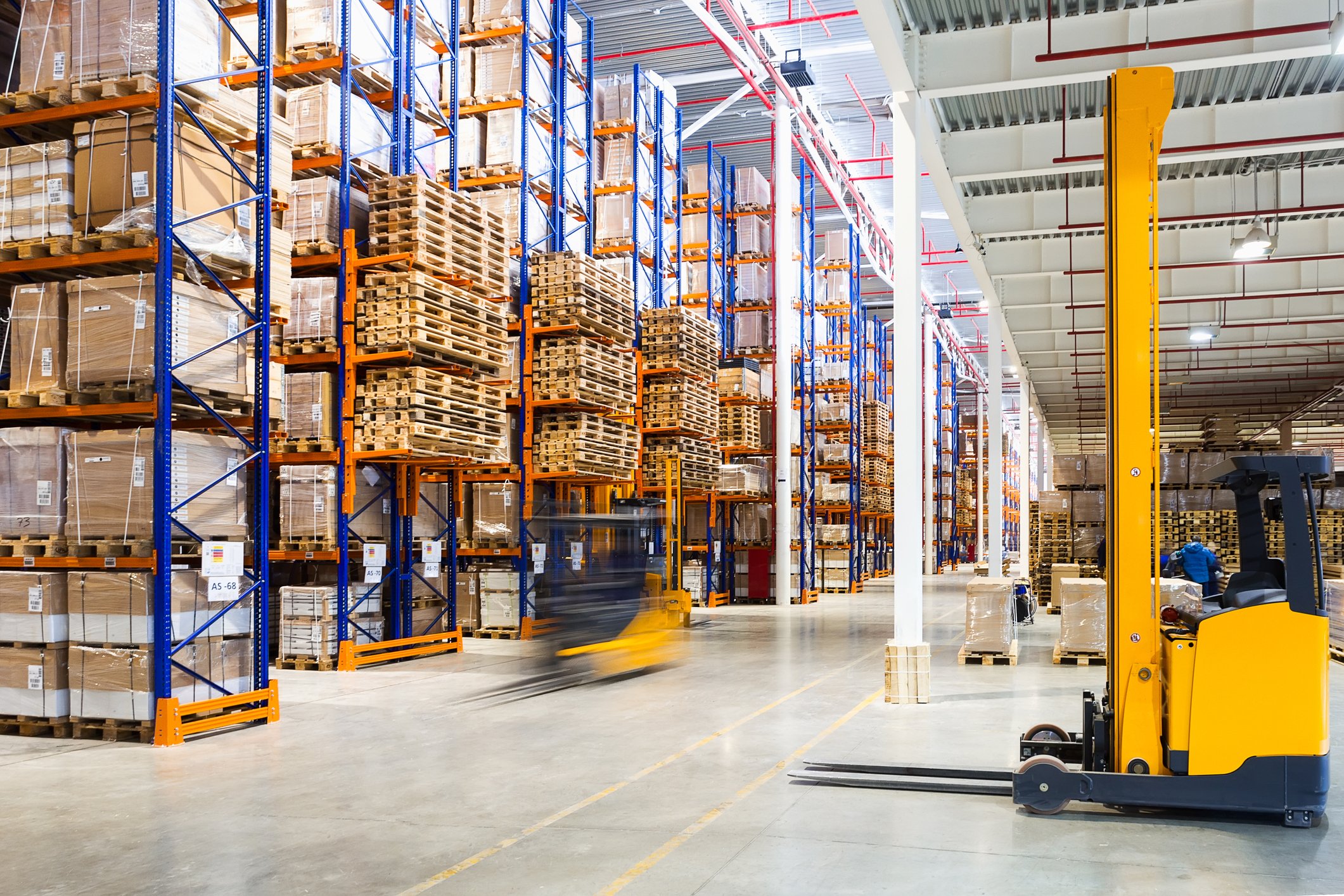 Inside of a warehouse.