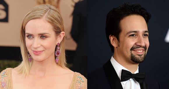 Emily Blunt and Lin-Manuel Miranda.