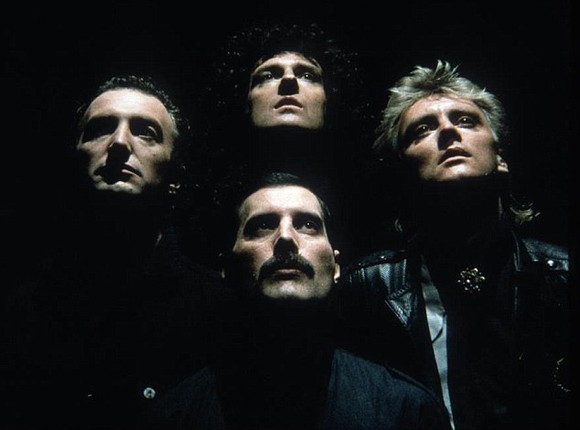 Queen during the "Bohemian Rhapsody" video.