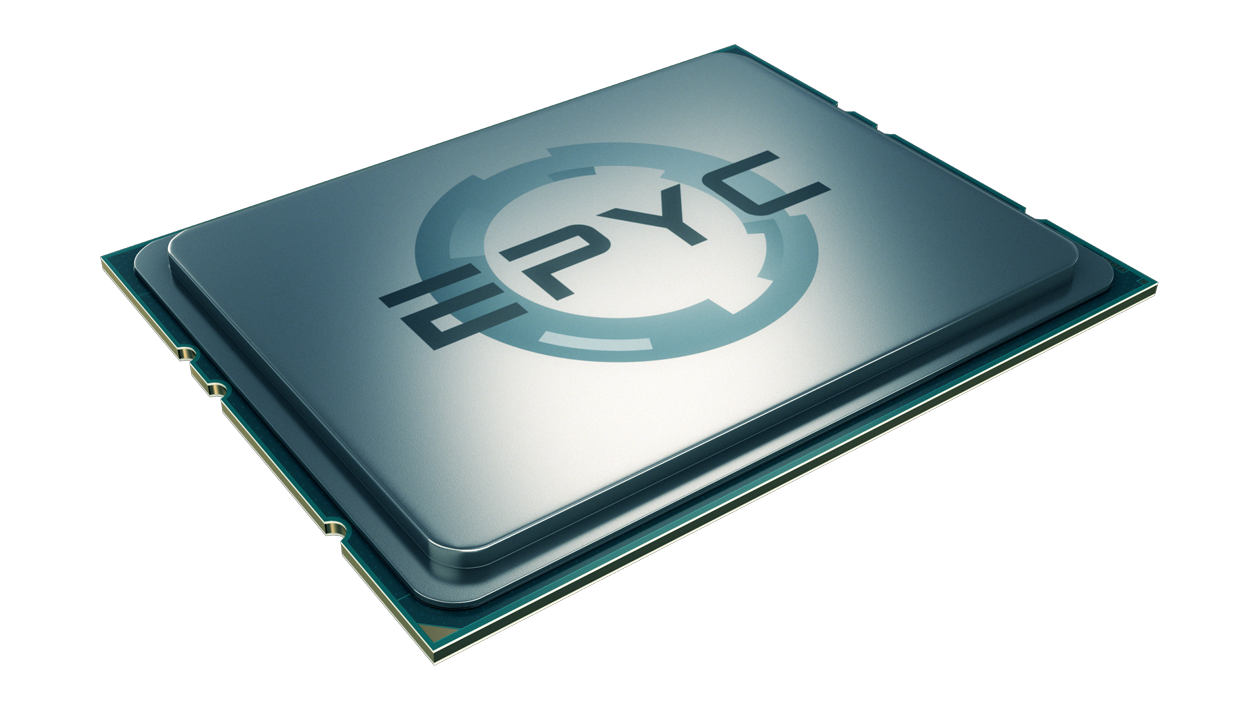 A rendering of an AMD EPYC server chip.
