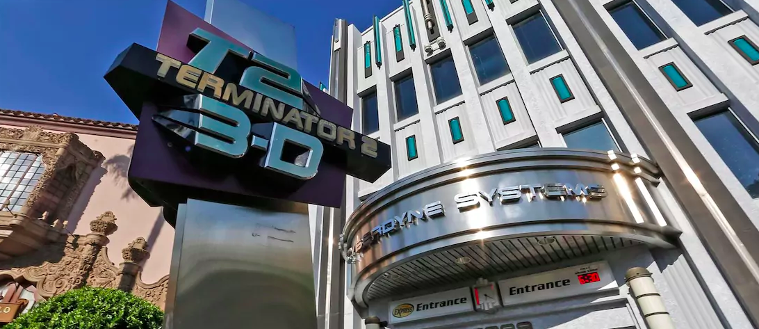 The entrance to Terminator 2: 3-D at Universal Orlando.