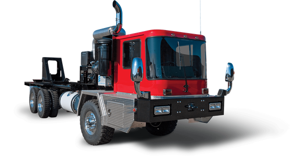 Drill rig vehicle from Spartan Motors.