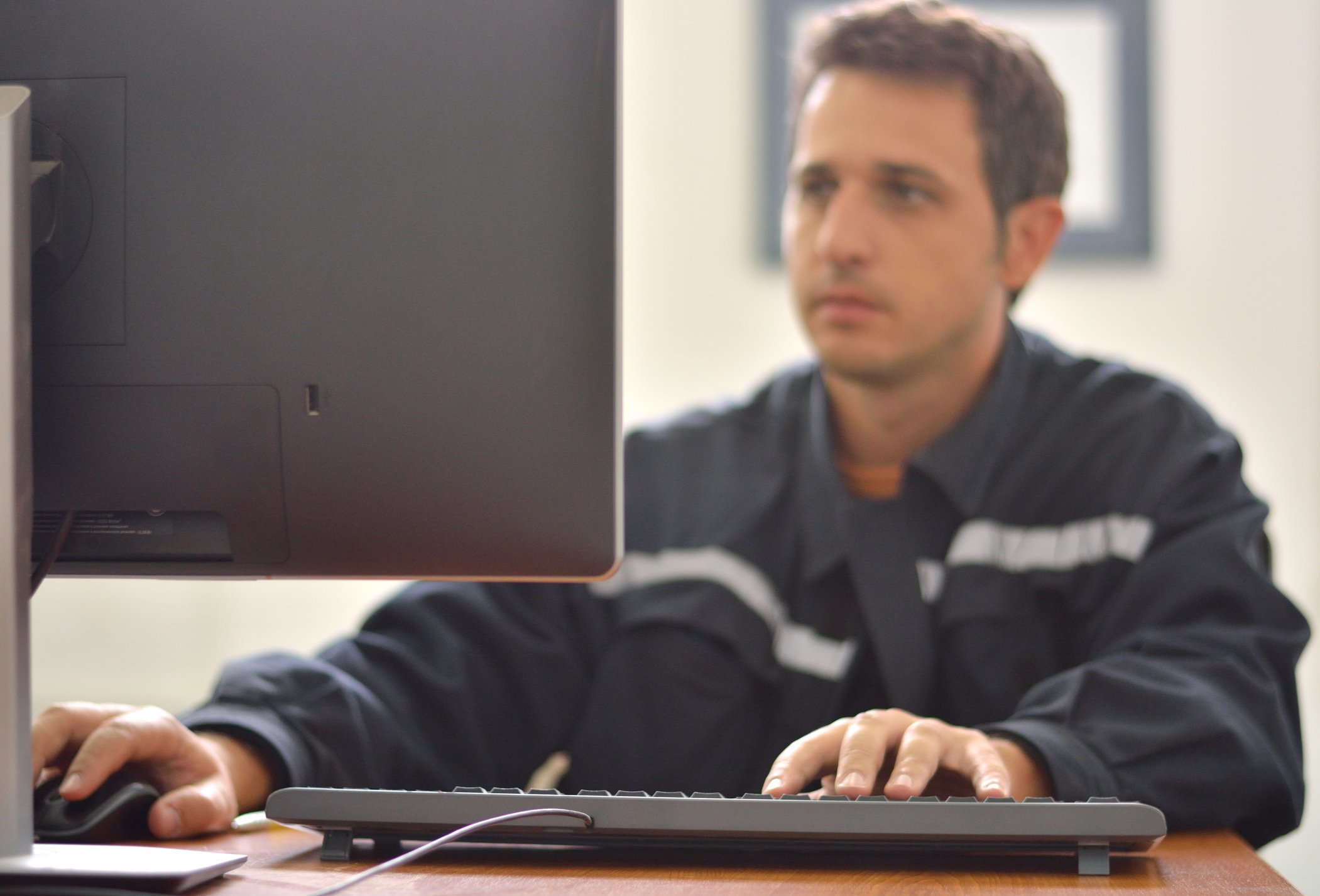 Man working at computer