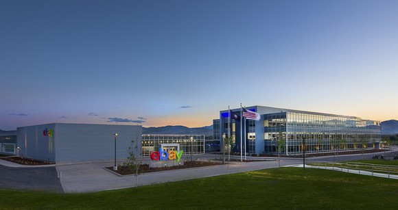 An exterior view of the eBay headquarters office.