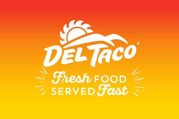 Del Taco logo with phrase "Fresh Food Served Fast"
