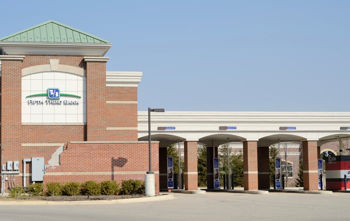 The exterior of a Fifth Third Bank branch.