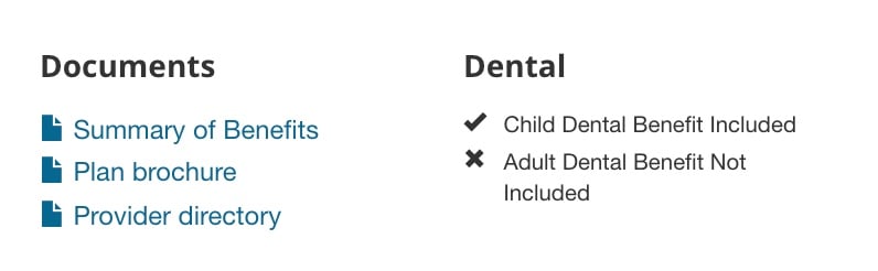 Links for more details on healthcare plans