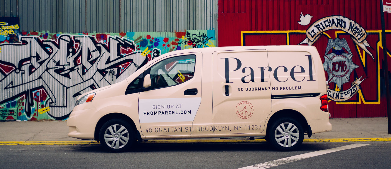 Small delivery van from New York-based Parcel.
